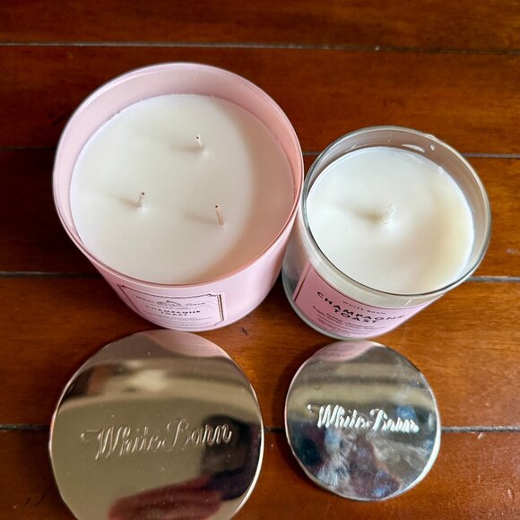 NEW 2-Pc CHAMPAGNE TOAST 3-Wick Candle and Single Wick Candle Bath & Body Works - Picture 2 of 4